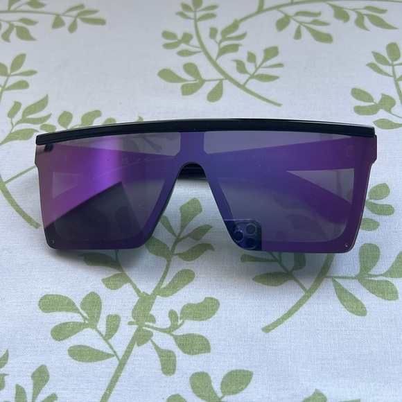 Women Square Big Frame Mirror Retro SunGlasses - Picture 6 of 8